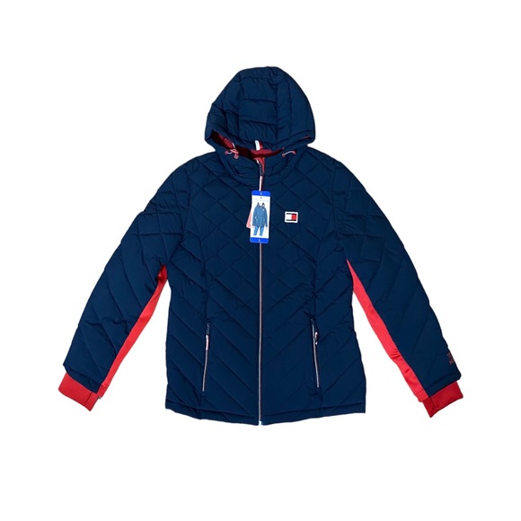 Tommy Hilfiger Jackets & Blazers - Tommy Hilfiger Navy and Red Puffer Jacket